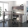 Bestar Connexion 72"W L-Desk with Hutch & Electric Height-Adjustable Desk, Slate/Sandstone (93886-59)~#|#~s0992027_sc7