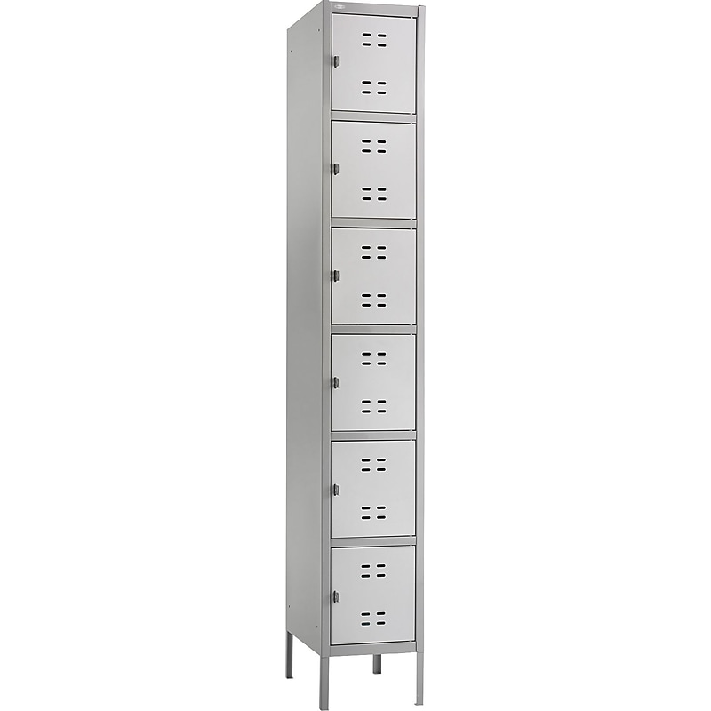 Safco® Steel Locker, Box Locker, Gray, 78"H x 12"W x 18"D (5524GR) image 1