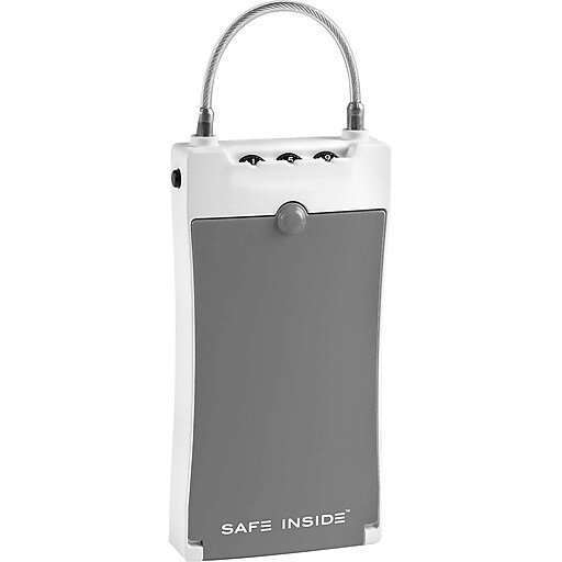 Safe Inside Digit Combination Lock Portable Security Case, Gray (4500) at Staples
