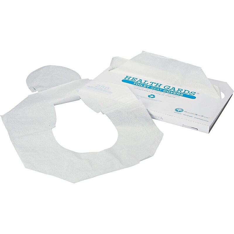 HOSPECO Health Gards Toilet Seat Covers, Half-Fold, White, 250/pack, 4 Packs/carton image 1