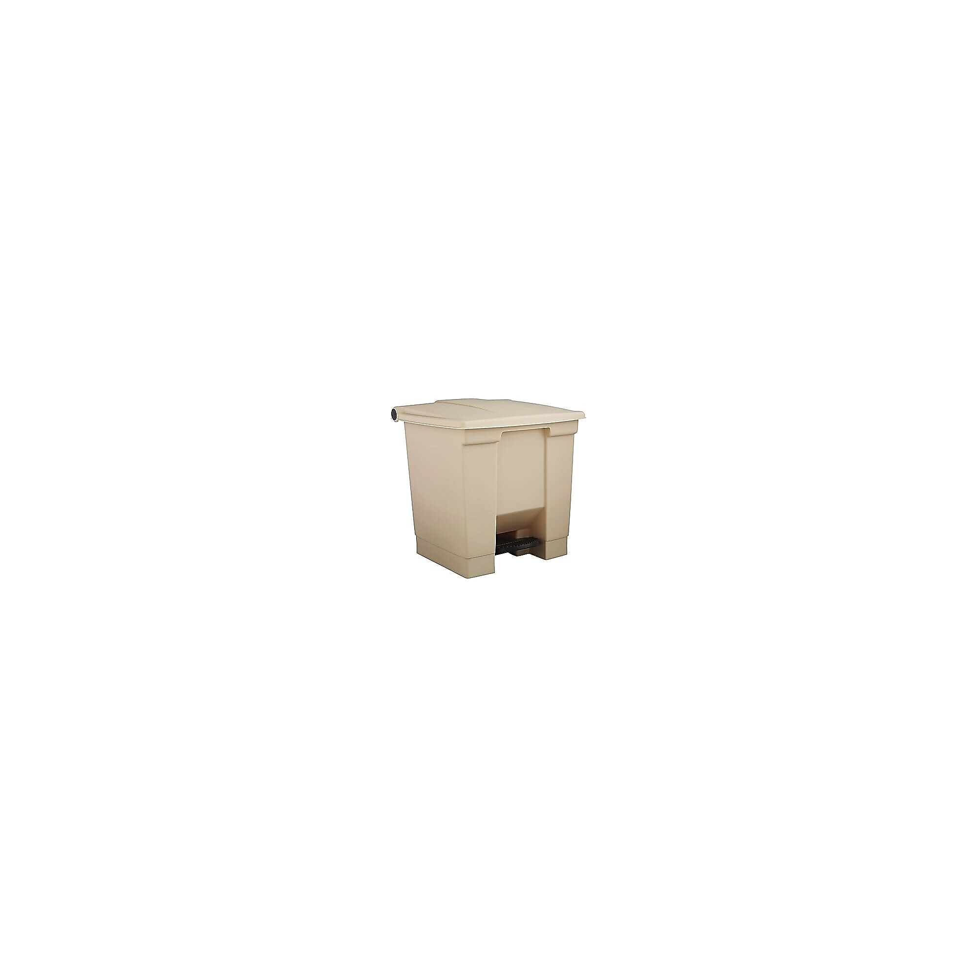 Rubbermaid Plastic Trash Can with Lid, Beige, 8 gal. (FG614300BEIG) Sansujyuku sansujyuku.com