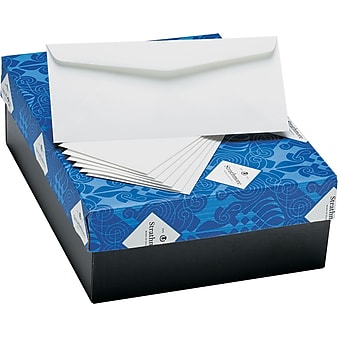 Strathmore 25% Cotton Business Envelopes, Natural White, 4.125" X 9.5", 500/Box (STTM27565)