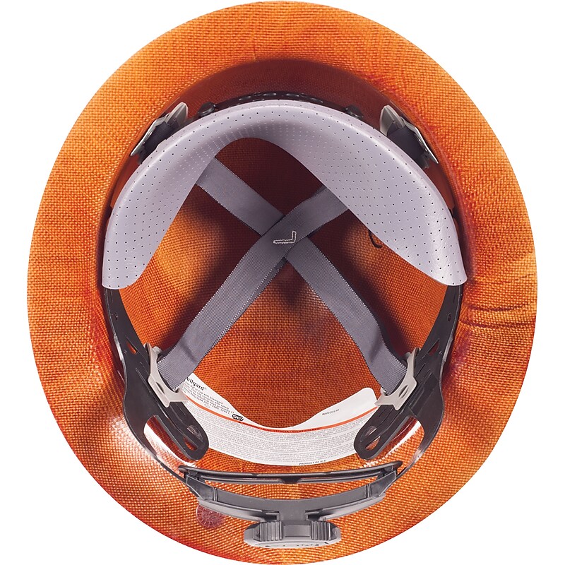 Mine Safety Appliances Skullgard Phenolic ANSI Class G 4-Point Ratchet Suspension Full Brim Hard Hat, Tan (475407) image 1