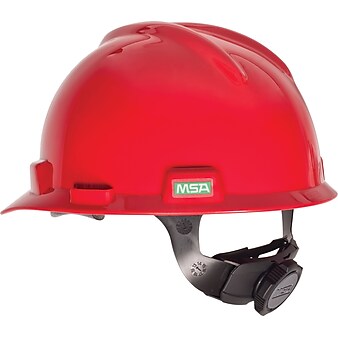 Mine Safety Appliances V-Gard Polyethylene 4-Point Ratchet Suspension Short Brim Bump Cap, Green (475362)