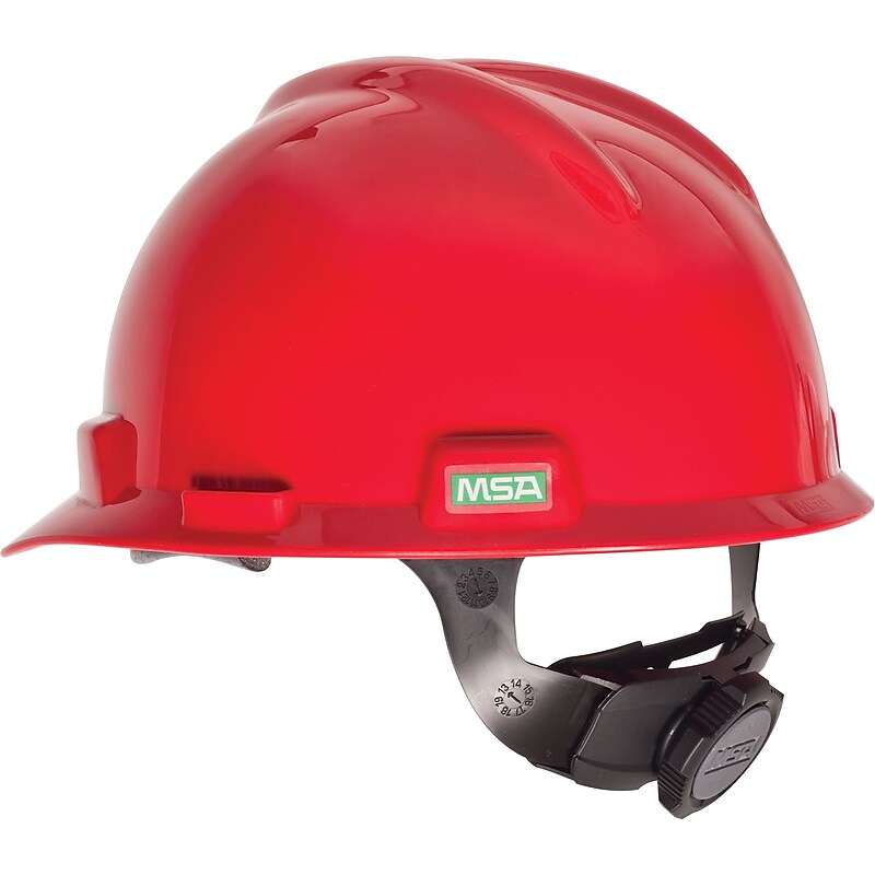 Mine Safety Appliances V-Gard Polyethylene 4-Point Ratchet Suspension Short Brim Bump Cap, Green (475362) image 1