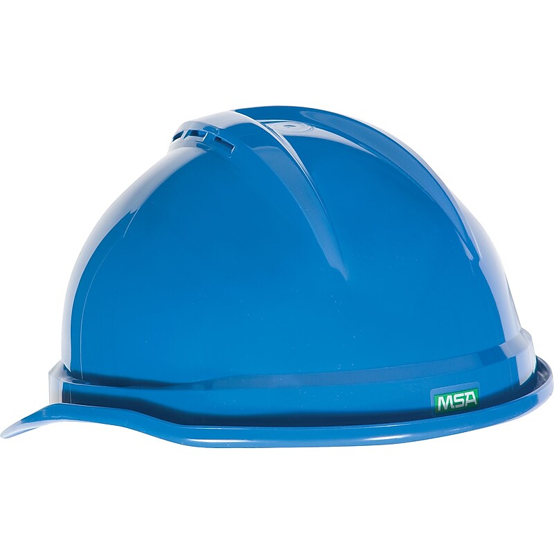 Mine Safety Appliances V-Gard 500 Polyethylene 4-Point Short Brim Bump Cap, Blue (10034019) image 1