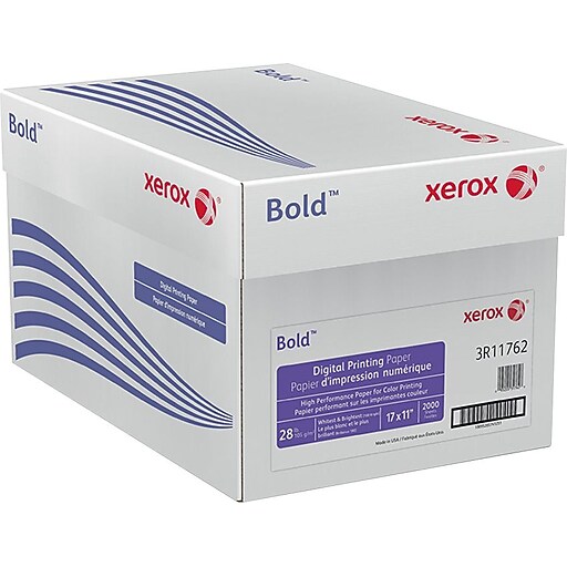 Xerox® Bold™ Digital Printing Paper, 28 lb. Text, 17” x 11”, Carton