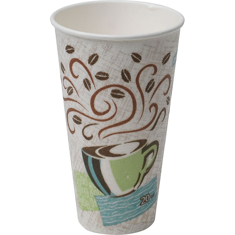 Dixie PerfecTouch Insulated Hot Cup by GP PRO, 20 oz., Coffee Haze, 500/Carton (5360CD) image 1