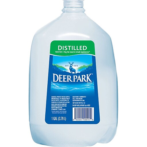Deer Park Distilled Water, 1gallon Plastic Jug, 6/Case