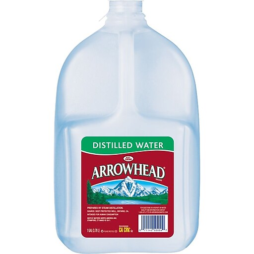 Arrowhead Brand Distilled Water, 1Gallon Plastic Jug