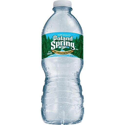 Poland Spring® 100 Natural Spring Water 16.9ounce Plastic Bottle, 24/Box Staples