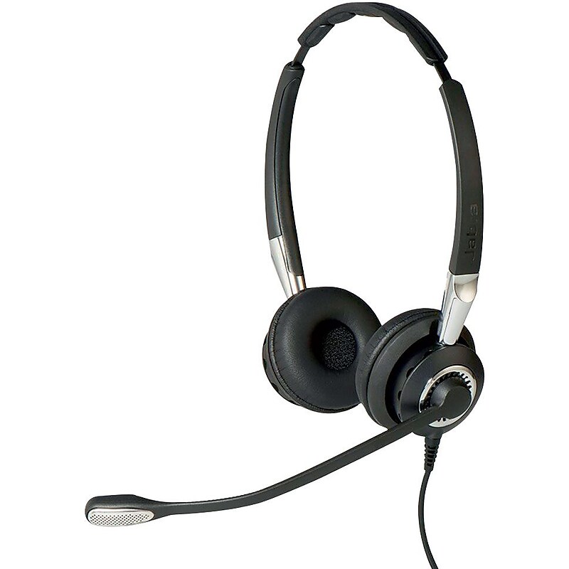 Jabra BIZ 2400 II Noise Canceling Stereo Headset Microphone, Over-the-Head, Black (2409-720-209) image 1