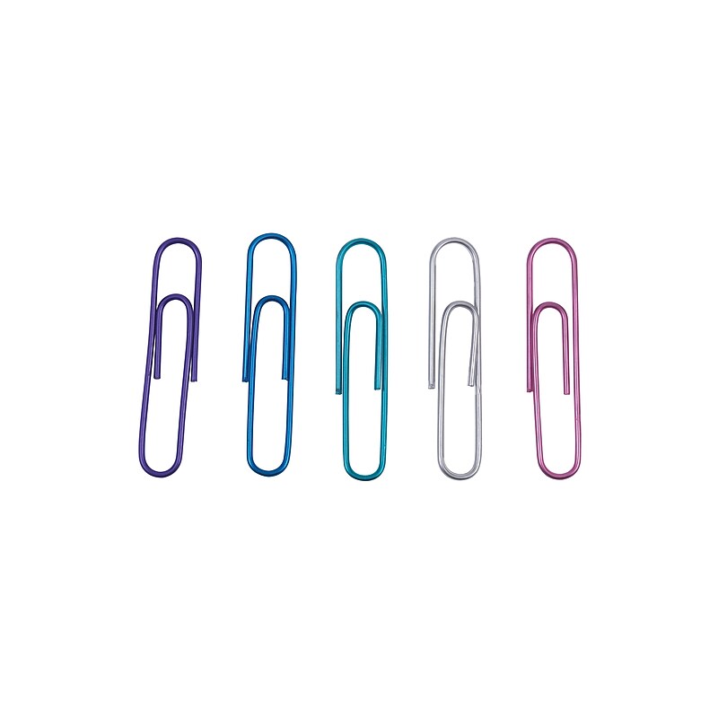Staples® Jumbo Paper Clips, Assorted Colors, 200/Pack (28701) image 1