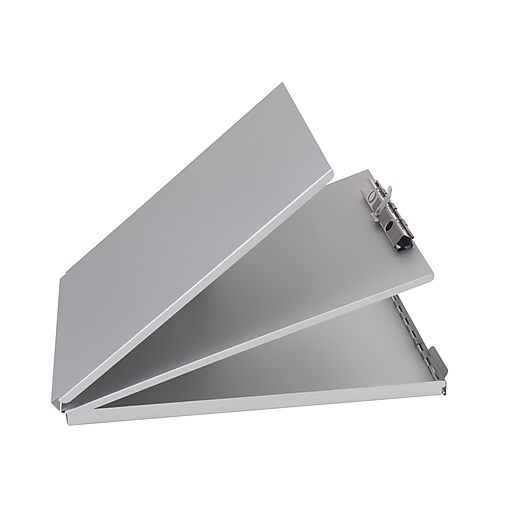 Staples® Aluminum Storage Clipboard, Letter, Silver, 123/4" x 91/4" x