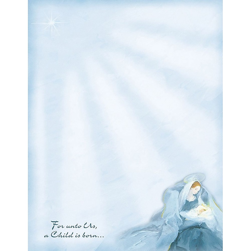 Great Papers® Holiday Stationery Mary With Baby Jesus, 80/Count (2015051) image 1