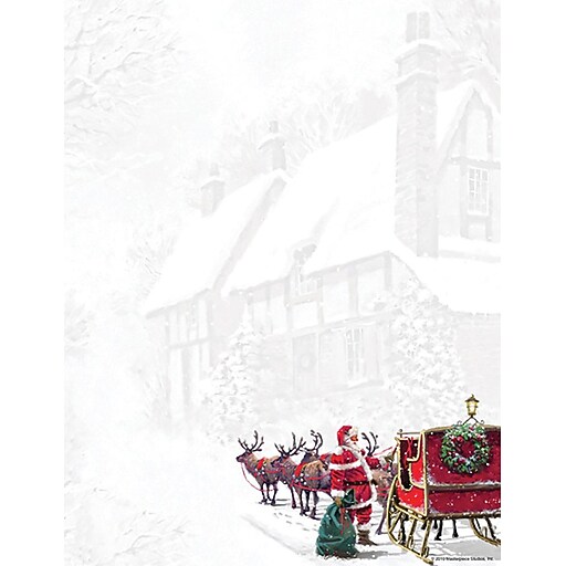 Great Papers® Holiday Stationery Santa's Sleigh, 80/Count Staples