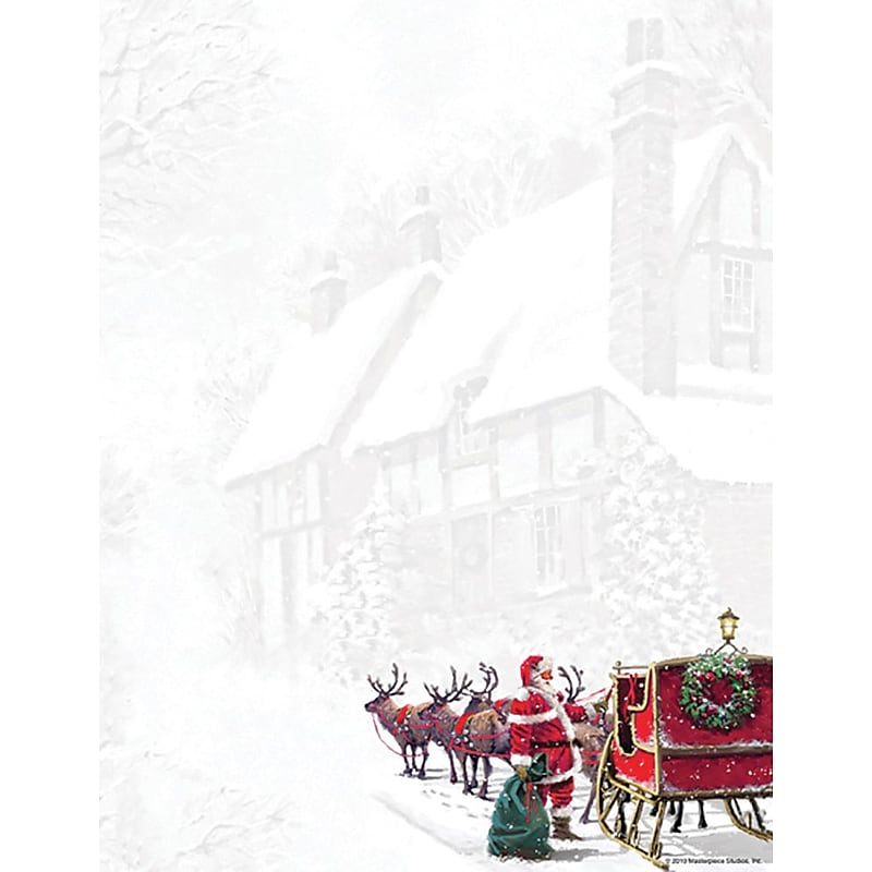 Great Papers® Holiday Stationery Santa's Sleigh, 80/Count image 1