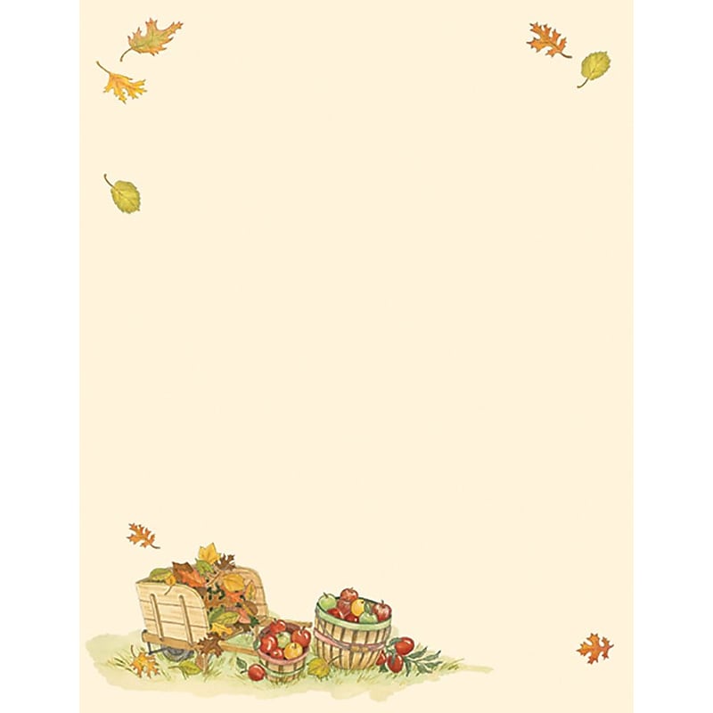 Great Papers® Holiday Stationery, Harvest Apples, 80/Count (2014325) image 1