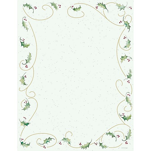 Great Papers® Holiday Stationery Holly Bunch , 80/Count at Staples