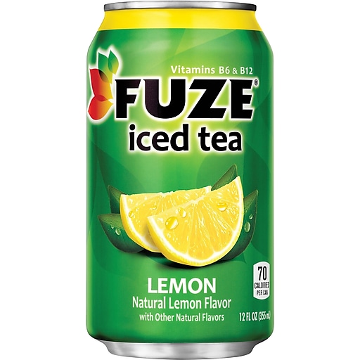 Fuze® Lemon Iced Tea, 12 oz. Cans, 24/Pack Staples