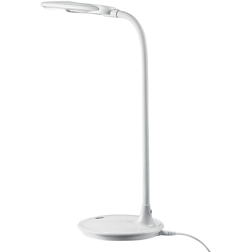 LED Magnifier Desk Lamp, white at Staples