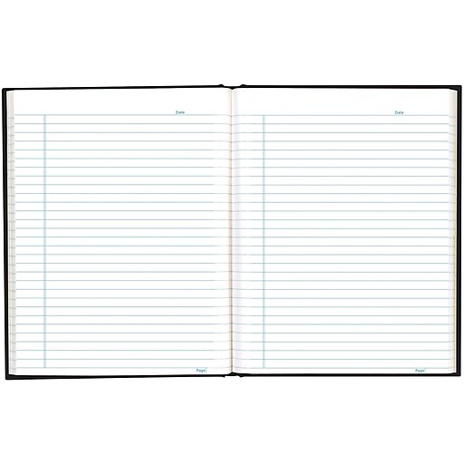 Blueline Executive Business Notebook, Black Hard Cover, 192 Pages / 96