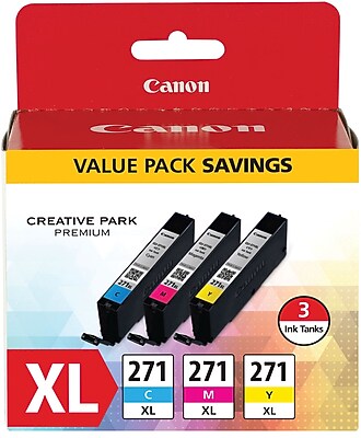 Canon 271 Cyan/Magenta/Yellow Ink Cartridge, 3/Pack   (0337C005) Sansujyuku sansujyuku.com