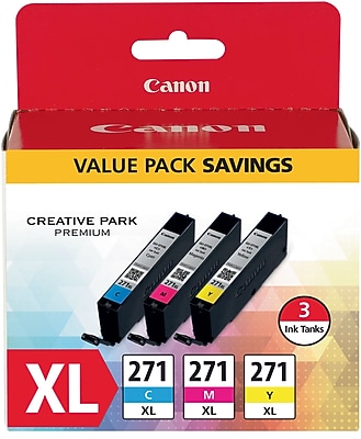 Canon 271 Cyan/Magenta/Yellow Ink Cartridge, 3/Pack   (0337C005) Sansujyuku sansujyuku.com