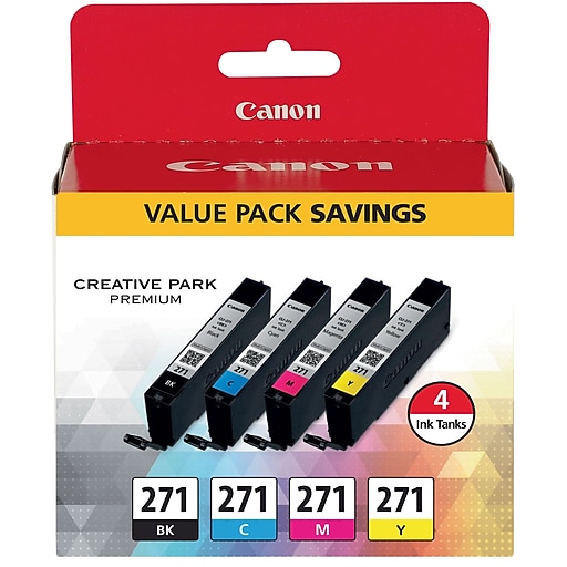 Canon original CLI-581 printer cartridges 4-pack black - 200 pages, cyan,  magenta, Yellow - 259 pages