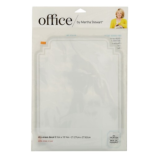 Office by Martha Stewart™ Dry Erase Wall Decal, Gray (28872) Staples