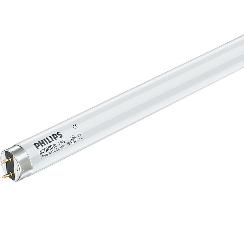 Philips Linear Fluorescent T8 Lamp, Actinic Black Light, 15 Watts, 25PK image 1