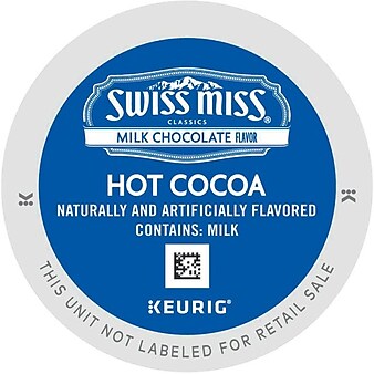 Swiss Miss Milk Chocolate Hot Cocoa, Keurig K-Cup Pods, 88/Carton (12528)