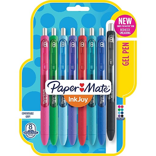 Paper Mate® InkJoy® Gel Pens, Fine Point, Assorted, 8/Pack (1968614