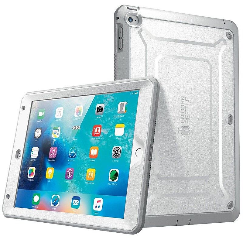 SUPCASE Unicorn Beetle Pro Rugged Case for Apple iPad Mini 4, White/Gray image 1