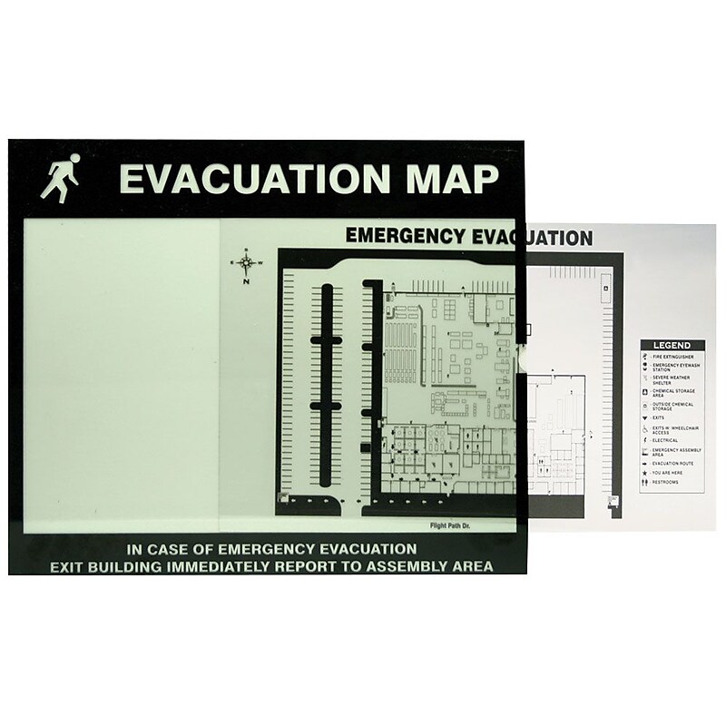 Accuform Lumi-Glow Evacuation Map Holder, 8.5" x 11" Insert Size (DTA202) image 1