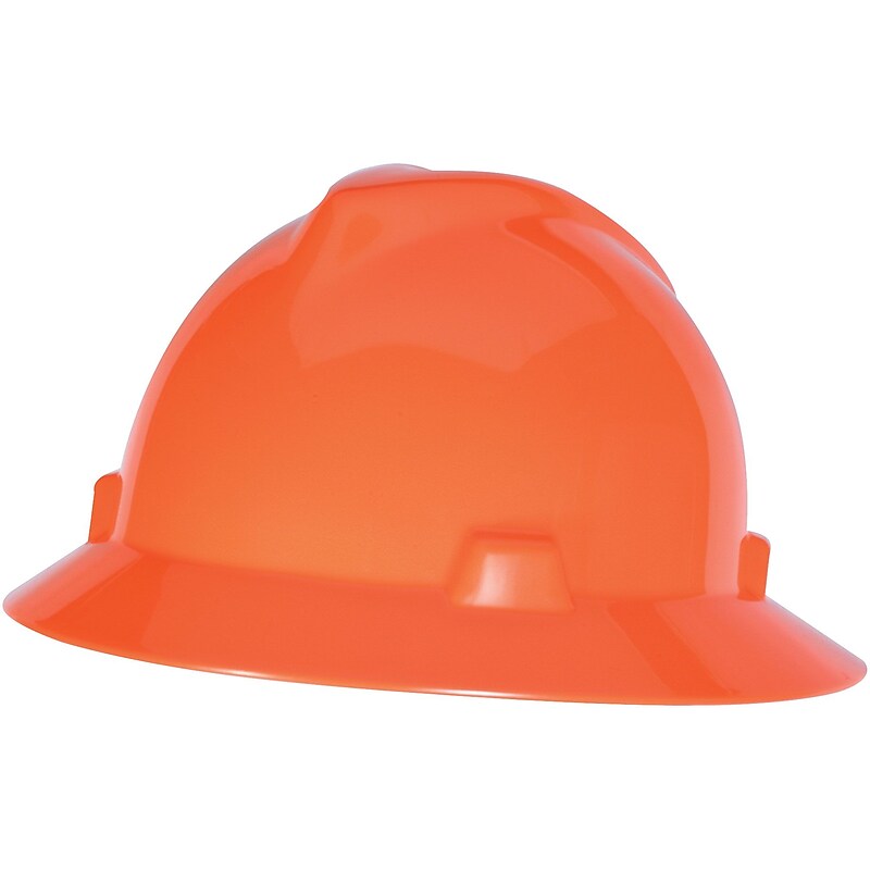 Mine Safety Appliances Polyethylene Full Brim Hard Hat, Orange (10021292) image 1