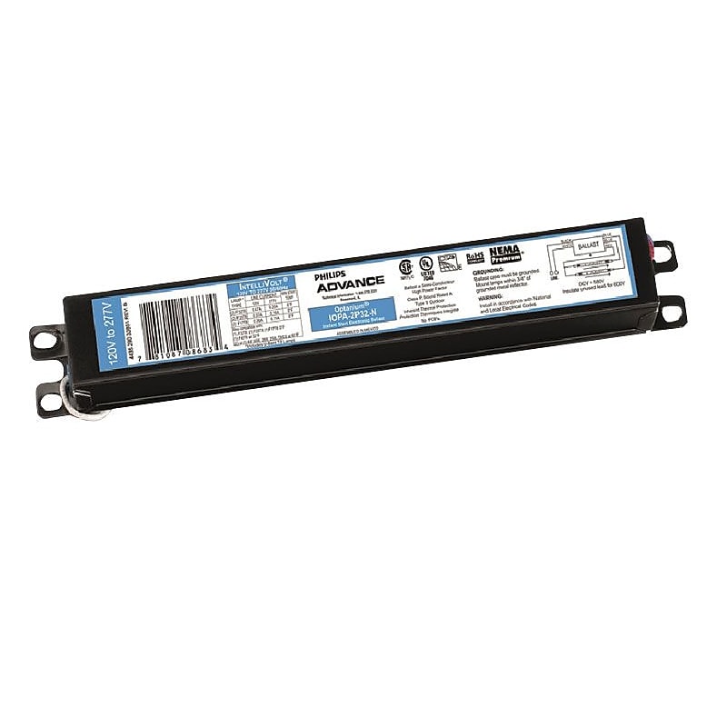 Philips Advance Fluorescent Electronic High Lumen Ballast, 3 Lamp, 32 Watts, Instant Start, 10PK image 1