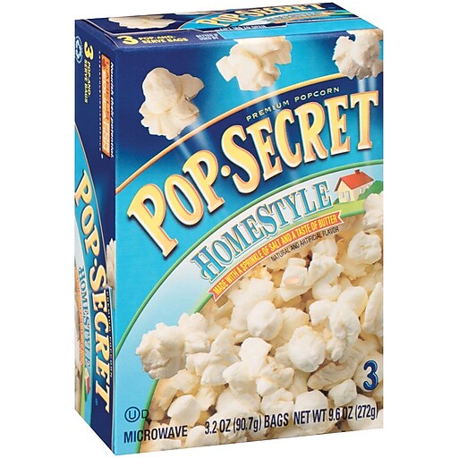 Pop Secret Microwave Popcorn, Homestyle, 3.2 oz. Bags, 3 Bags/Box Staples