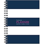 Kahootie Co™ Undated Monthly/Weekly Planner and Notepad, 9" x 11.5", Navy and White (UMWBLU)