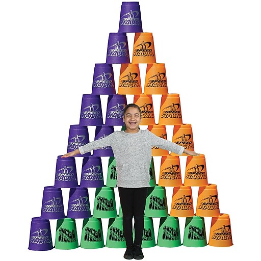 Speed Stacks® Jumbo Stack Pack, Purple, Orange & Green, 36/Pack at Staples