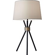 Adesso® Benson 25.5"H Incandescent Table Lamp, Black & Antique Brass (3834-01)