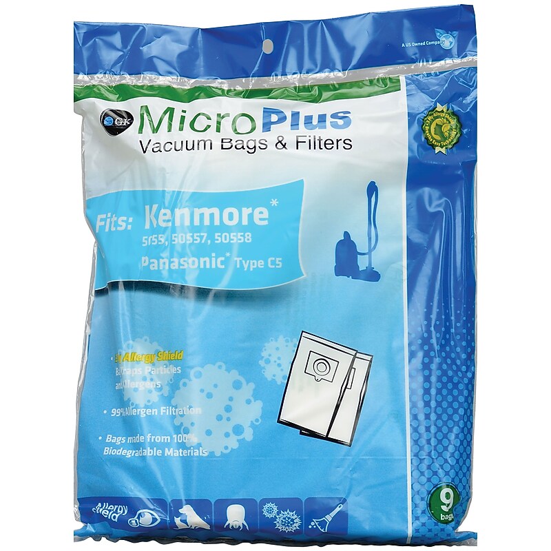 Green Klean® Replacement Vacuum Bags Fit Kenmore 5055, 50557, 50558, Type C image 1