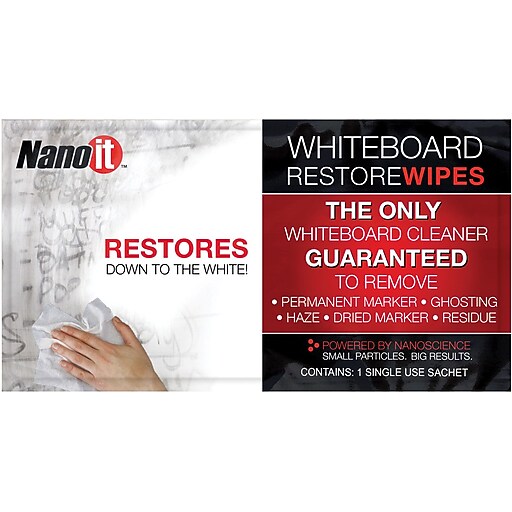 Shop Staples for NanoIt Whiteboard Cleaner & Restore Wipes, 2Pack