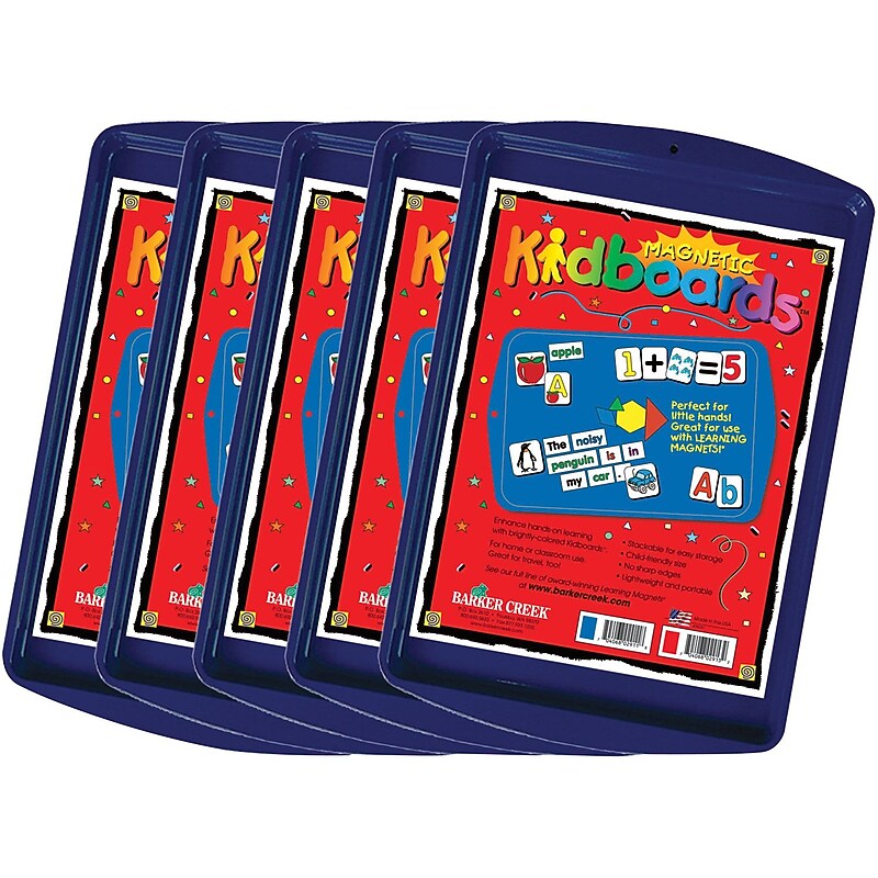 Barker Creek Learning Magnets Blue Kidboard, 5/Pack (LM2911-05) image 1