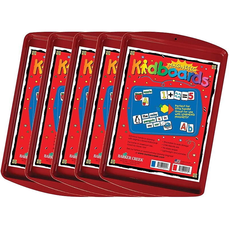 Barker Creek Learning Magnets Red Kidboard, 5/Pack (LM2913-05) image 1