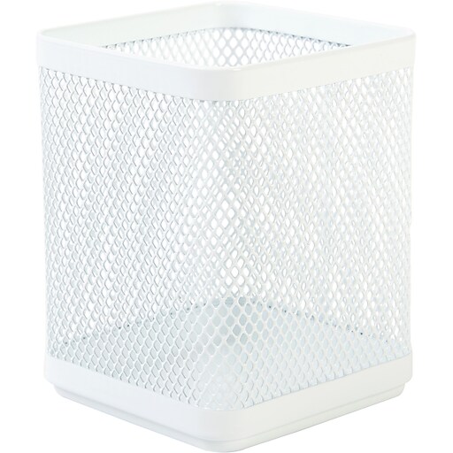 Staples® Pencil Cup, Hanging White Mesh Staples