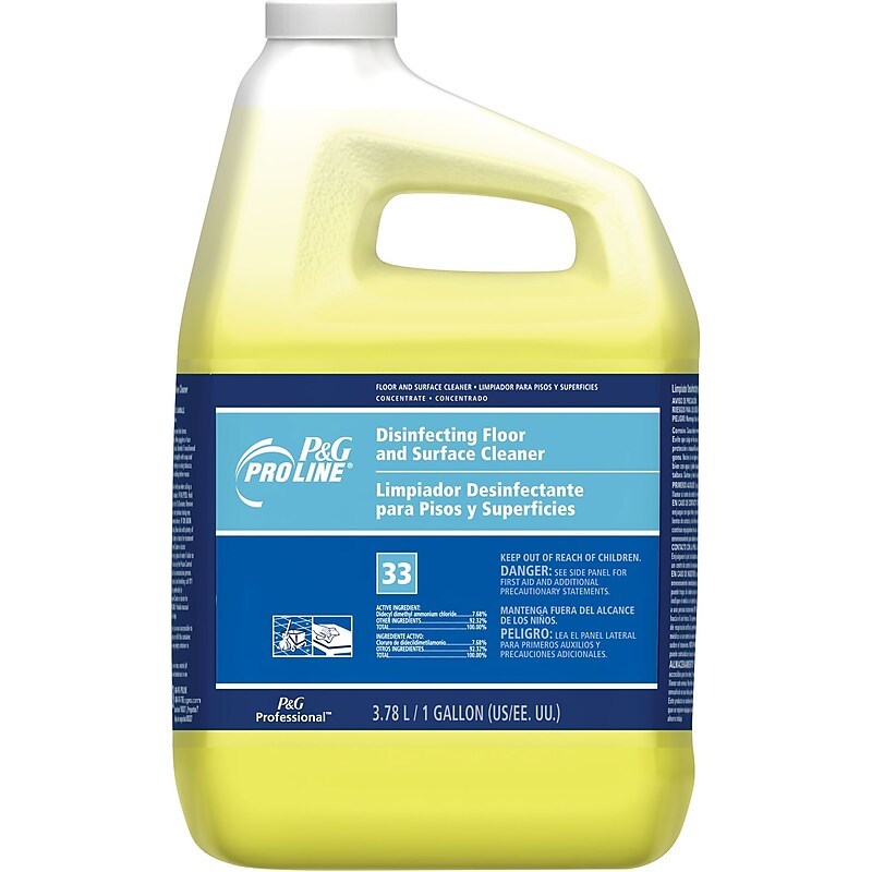 P&G Pro Line Disinfectant Floor & Surface Cleaner, Dilution Control, 1 Gallon, 4/Carton (02039) image 1