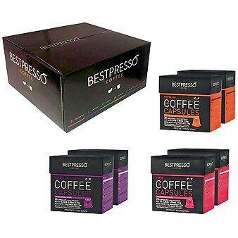 Bestpresso Intense Variety Assortment Coffee Nespresso Pods, 120/Carton (BST06106)