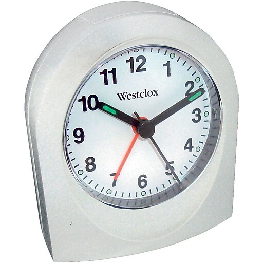 Westclox White Quartz Alarm Clock at Staples