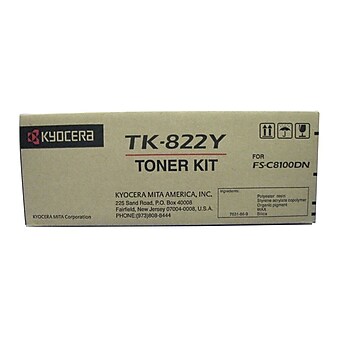Kyocera TK-822Y Yellow Standard Yield Toner Cartridge